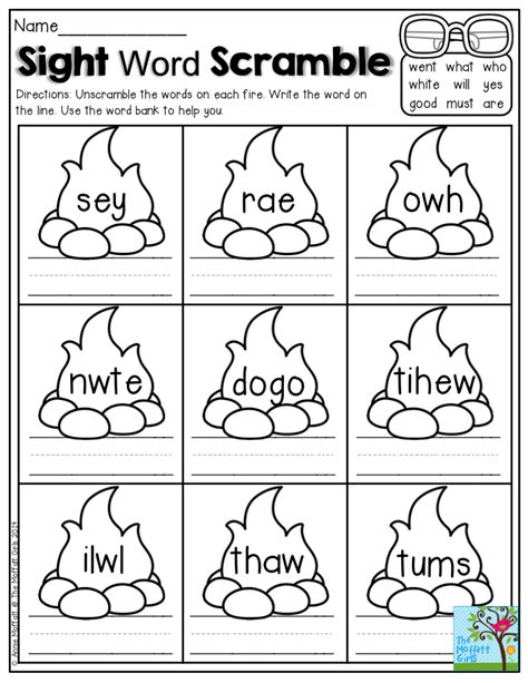 Draw a circle around each word you see! Summer Review Packets! | Sight words kindergarten, Unscramble words, Sight words