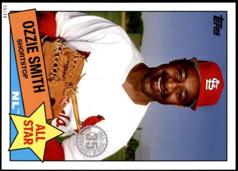 Ozzie Smith 2020 Topps 1985 35th Anniversary All Stars 5x7 85as 24 49