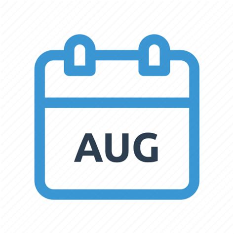 Aug August Calendar Date Event Meeting Month Icon