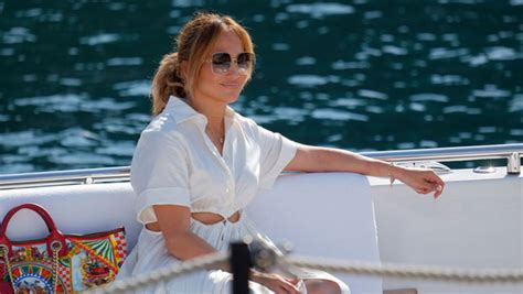 jennifer lopez wears ben affleck name necklace on yacht in portofino hollywood life