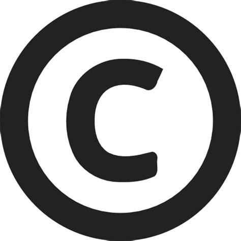 Letter C Shapes Rights Circle Symbol Law Icon