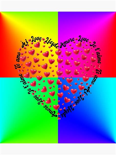 Colorful Rainbow Psychedelic Love Liefde Je Taime Te Amo ài