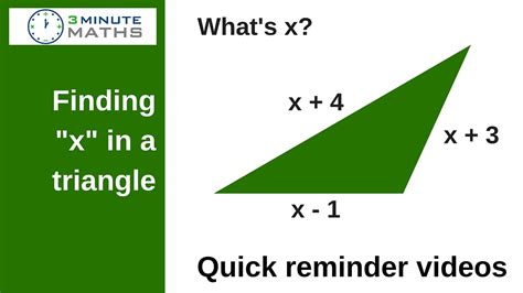 Step 1 find the names of the two sides we are using, one we are trying to find and one we already know, out of opposite, adjacent and hypotenuse. How to find x in a triangle when you know the perimeter ...