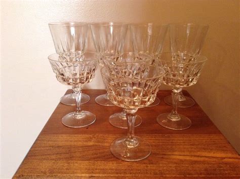 4 Water Goblets And 4 Champagne Sherbert Glasses Cristal Chantelle Lady