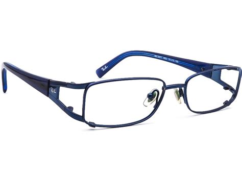 ray ban small eyeglasses rb1021t 3002 titanium blue etsy