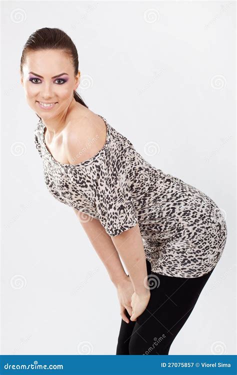 Woman Bending Stock Image Image Of Body Beautiful Pinup 27075857