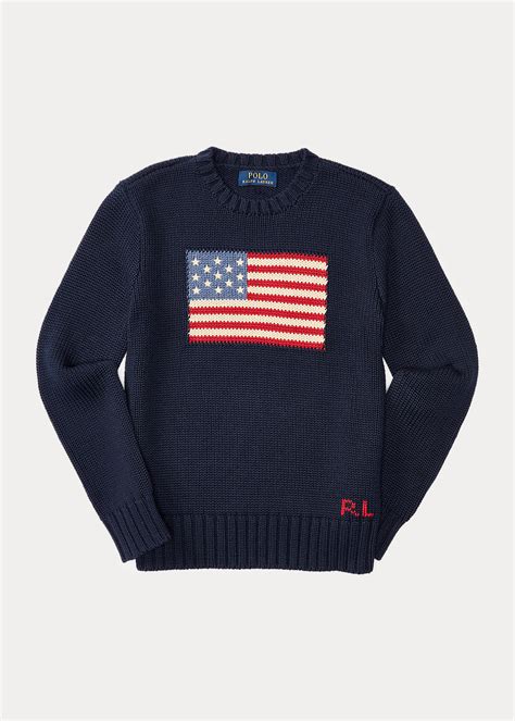 【期間限定送料無料】 Polo Ralph Lauren Sweater With American Flag Gorgasgobpa