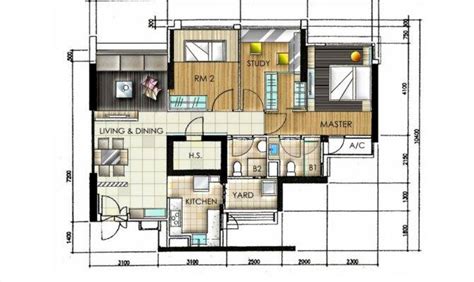 Dash Interior Hand Drawn Designs Floor Plan Layout Home Plans