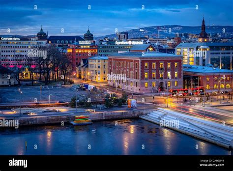 Oslo Norway City View Stock Photo Alamy