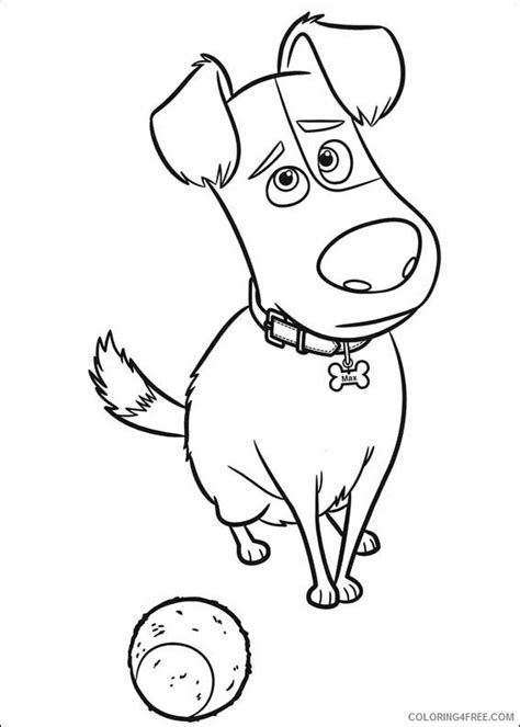 The Secret Life Of Pets Coloring Pages Tv Film Max Printable 2020 09480