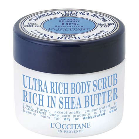 Want to exfoliate your way to supersoft skin without turning your shower into an oil slick? L'Occitane Shea Butter Ultra Rich Body Scrub (200ml ...