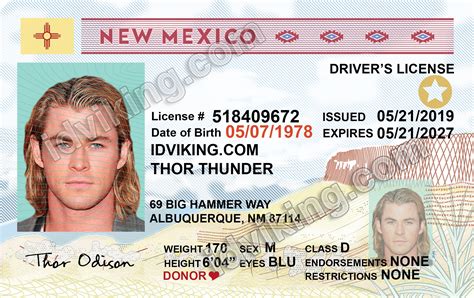 New Mexico Id Template