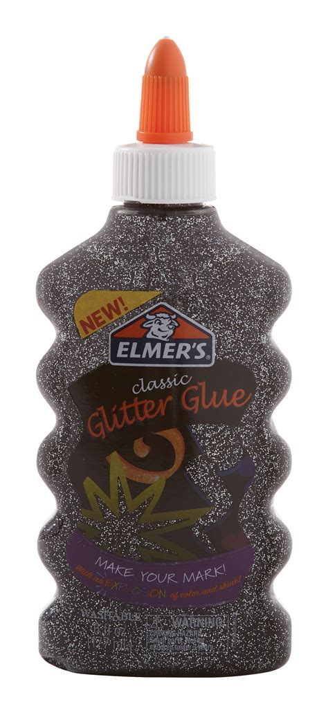 Elmers Glitter Glue 6oz Black Elmgg E910 26000181945 Ebay