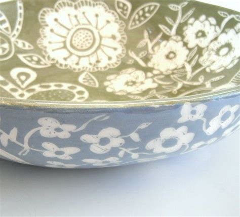 Large Ceramic Blossom Bowl Ceramics Bowl Earthenware Clay