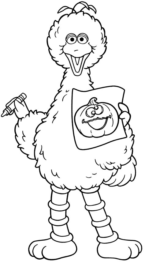 Learn colors by coloring sesame street bigbird l sesame street. Sesame Street Coloring Pages | Free Printable Coloring Page