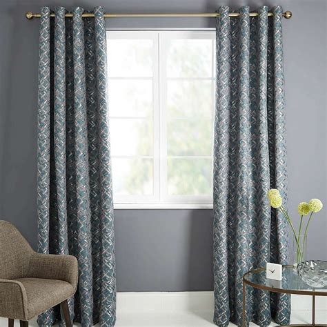 Astra Teal Lined Eyelet Curtains Dunelm Curtains Ready Made Eyelet