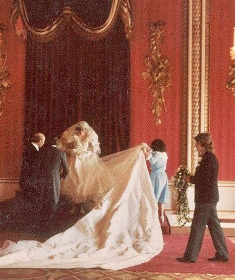 Diana Having Her Dress Adjusted By The Emmanuels Prior To The Official
