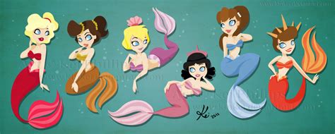 Ariels Sisters By Kinkei On Deviantart Disney Little Mermaids