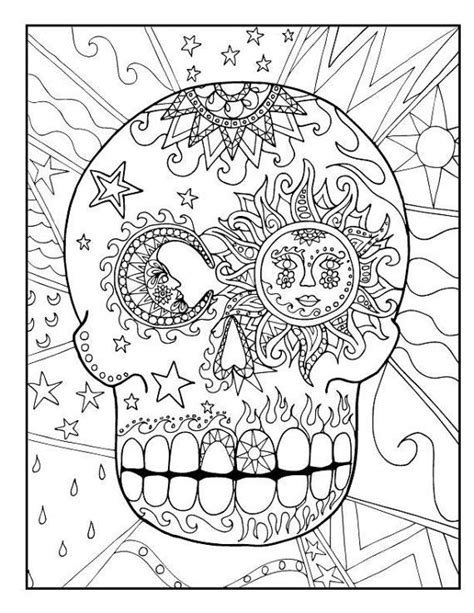 Great for kids and adults. Sugar candy skull coloring pages for kids or adults ...