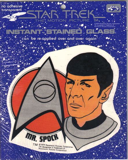 Star Trek Tmp Instant Stained Glass Transfer Spock Science Logo 1979