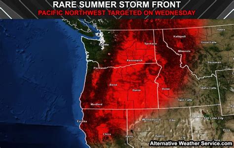 Pacific Northwest Targeted With Rare Summer Pacific Storm Front Weather