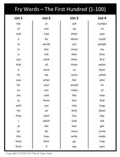 I thought that alphabetical order was, well, alphabetical order. High Frequency Word Mat or Word Bank (First 100 HFWs ...