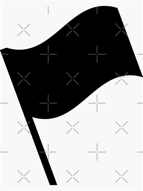Black Flag Emoji Sticker For Sale By Vadim888 Redbubble