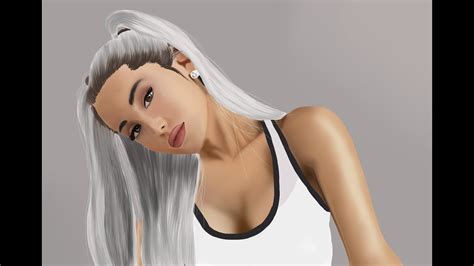 Ariana Grande Speed Painting Digital Art In Photoshop Using Huion 1060 Plus Youtube