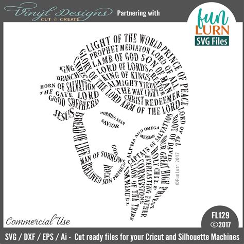 Download FL129 His Name Commercial Use SVG, DXF, EPS & Ai file for ...