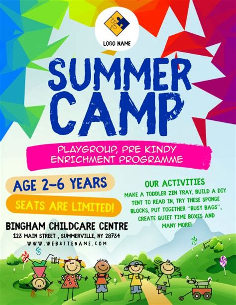 Flyers For Summer Camp Templates