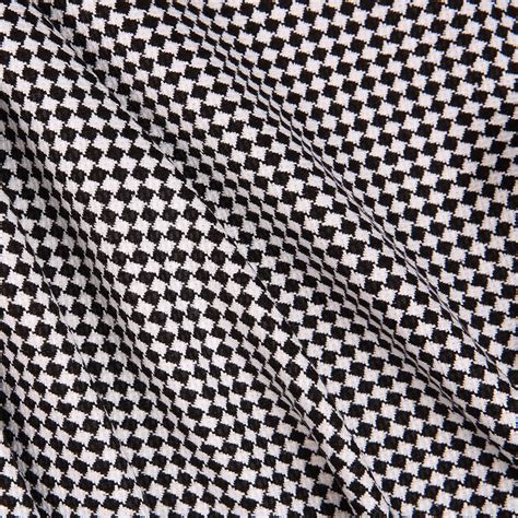 Silk Black And White Check Bloomsbury Square Dressmaking Fabric