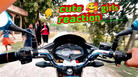 motovlog in village🔥 public reaction on cute girl🔥😱 bike ride video 😅🥰 youtube