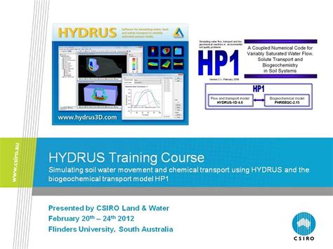 Pc Progress Hydrus Short Course Adelaide 2012