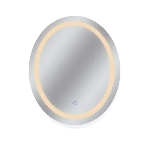 Dyconn 30 In W X 36 In H Frameless Oval Led Light Bathroom Vanity Mirror M13vat3036t The