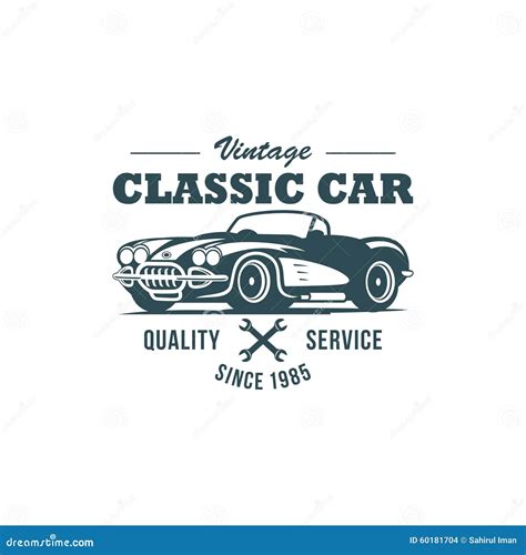 Classic Car Vector Template Stock Vector Illustration Of Speed