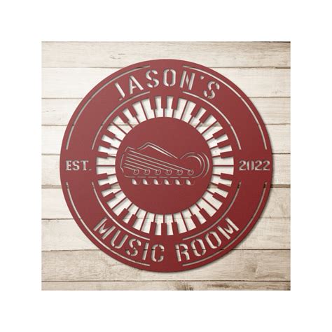 Personalized Music Room Sign Custom Recording Studio Sign Guitar And