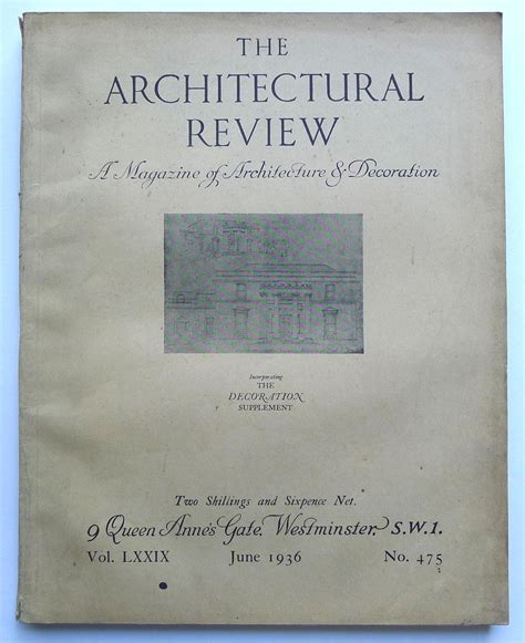 The Architectural Review A Magazine Of Architecture And Decoration Vol