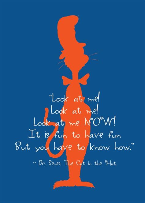 Dr Seuss The Cat In The Hat Quote Print By Plainlygabby