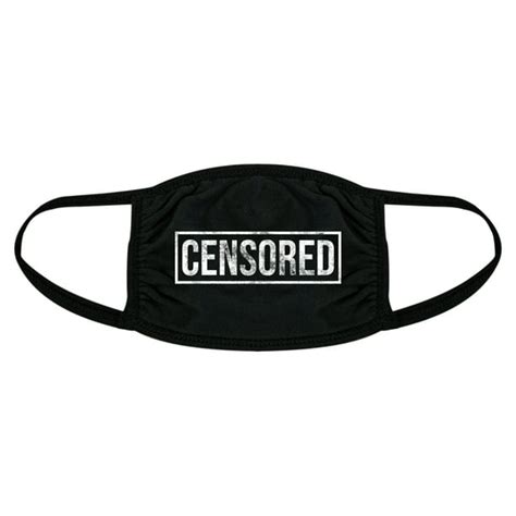 Censored Face Mask Funny Swearing Curse Explicit Graphic Nose And Mouth