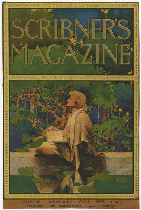 Scribners Magazine Fiction Number Poster Ca 1890s Art Maxfield