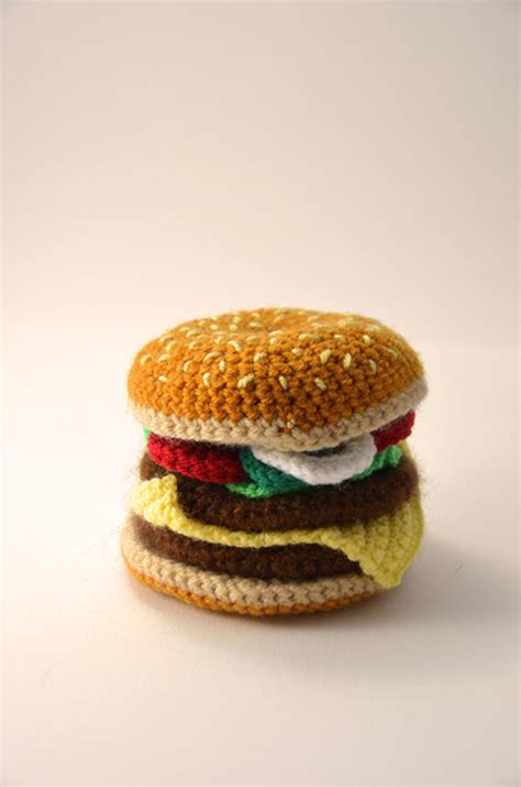 Hamburger Crochet Pattern Burger Crochet Pattern Hamburger Amigurumi