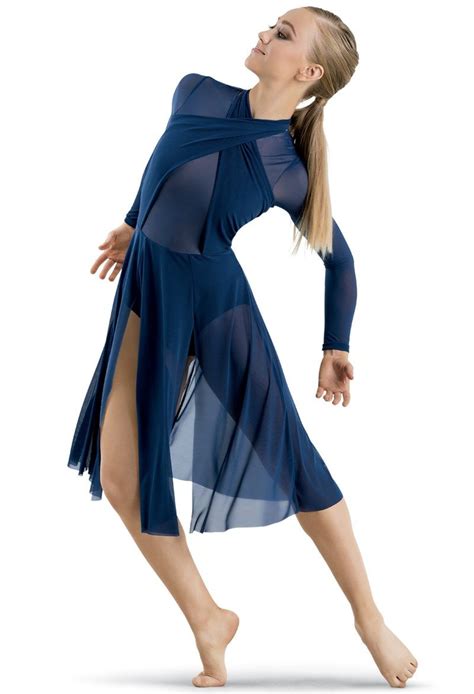 Mesh Halter Wrap Midi Dress Balera Dance Costumes Dresses Lyrical