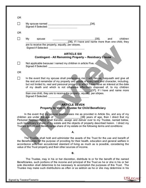 North Carolina Legal Last Will And Testament Form For Married Person
