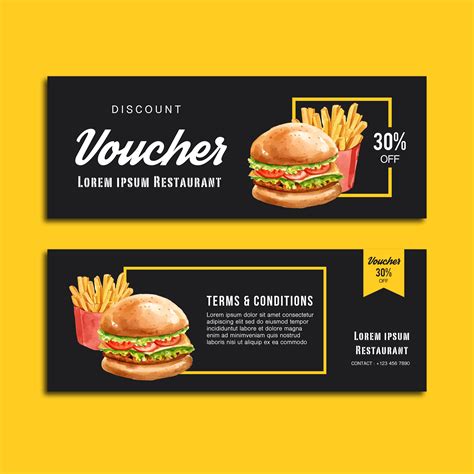 Fast Food  Voucher Discount Order Menu Appetizer Food Template