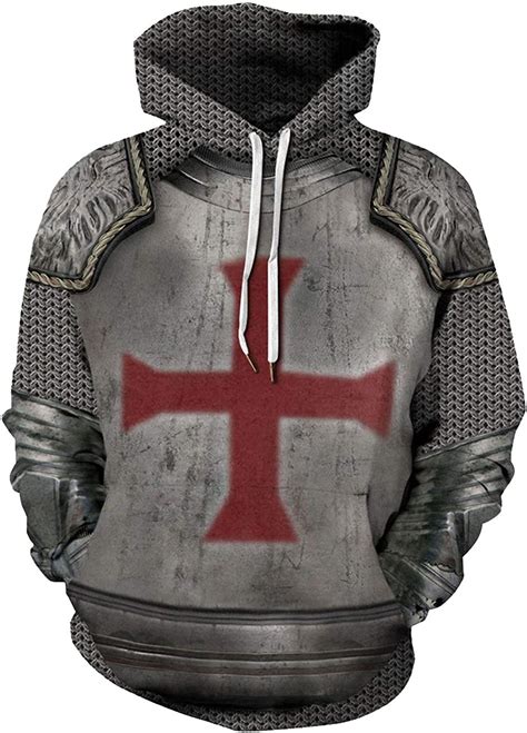 Adult Medieval Templar Knight Hoodie Armor Cosplay
