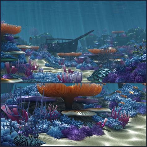 3d Model Animated Cartoon Underwater Cgtrader