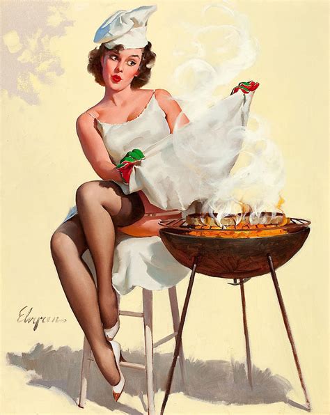Barbecue Pin Up Girl Photograph By Gil Elvgren Fine Art America