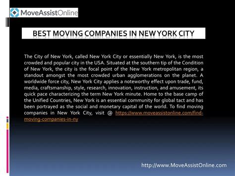 Ppt Find Moving Companies In New York City Powerpoint Presentation