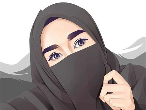 30 Gambar Kartun Muslimah Bercadar Syari Cantik Lucu Terbaru