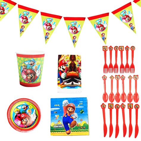 Buy Smileh Party Supplies Super Mario Birthday Party Decorations Super